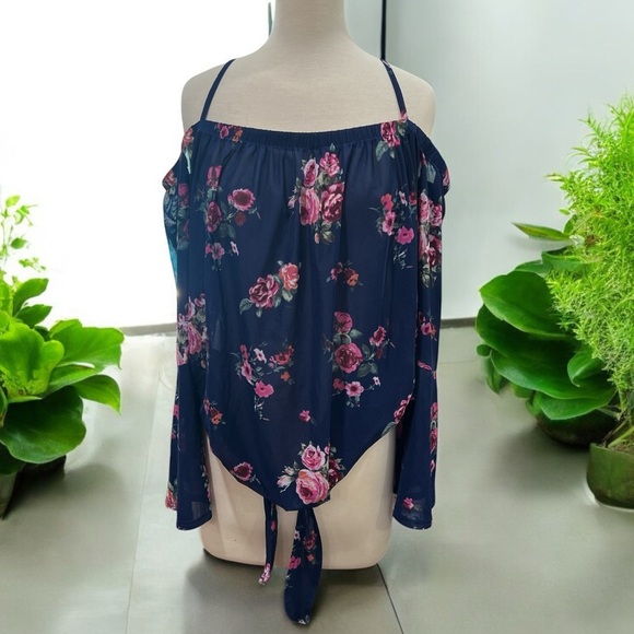 Ivy Rose Floral Off Shoulder Blouse Woman’s 2X - Picture 1 of 5